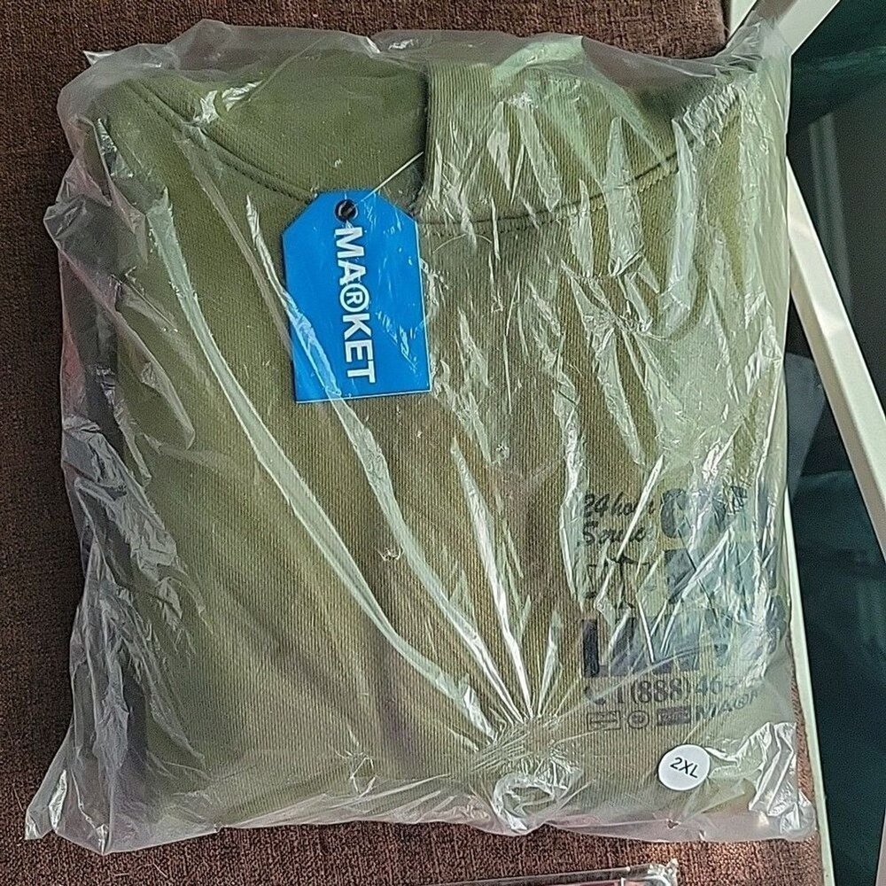 Chinatown Market "Call My Lawyer" Graphic Hoodie Olive Green Men's Size 2XL NEW! - Picture 4 of 6